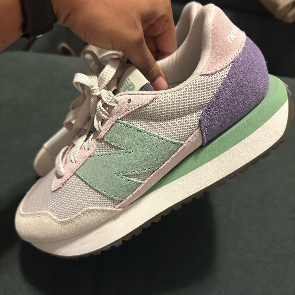 New Balance Women's Pastel Sneakers - Mint, Lavender, and White